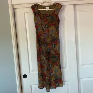 Vintage David Warren Paisley Dress